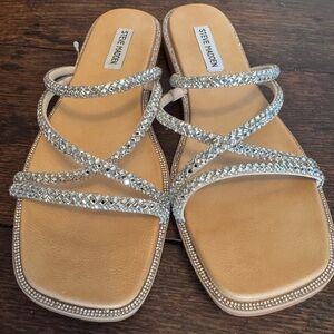 Steve Madden Rhinestone Strappy Sandal- 8.5